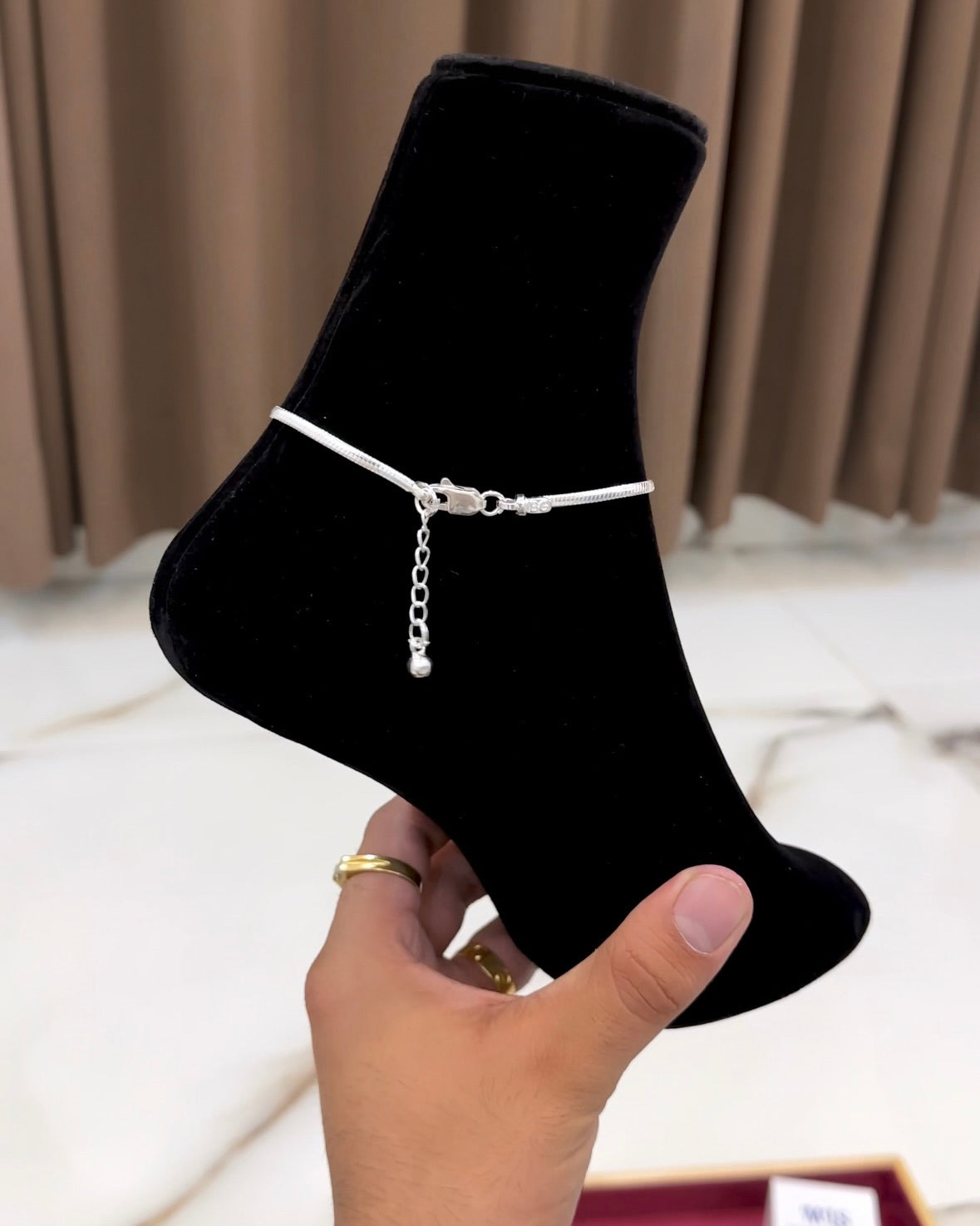 Charm Flat Snake Chain Anklets