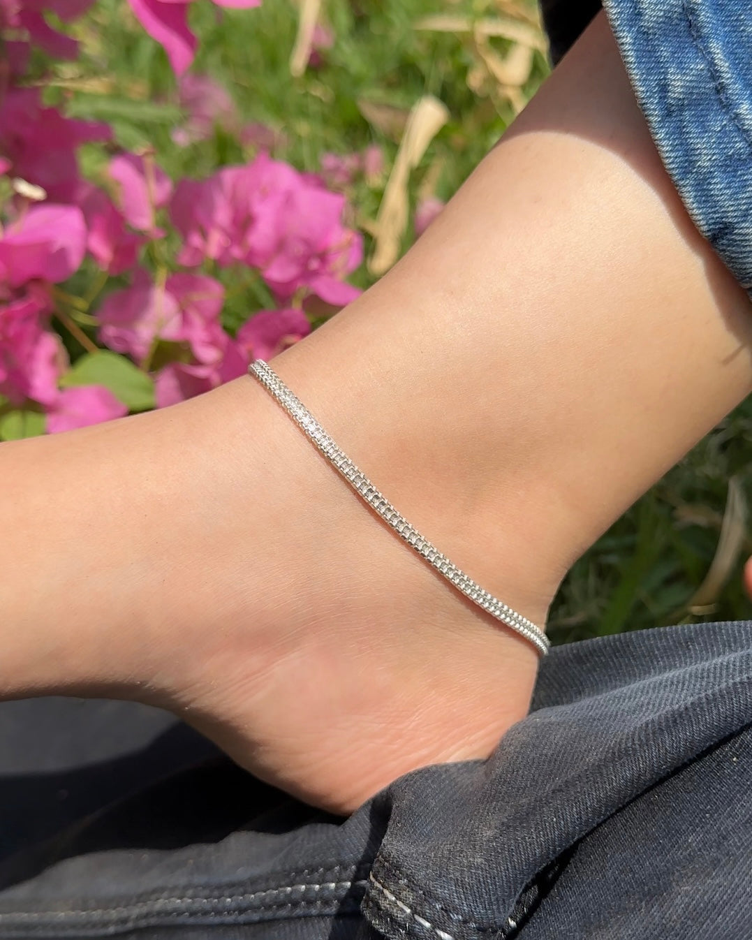 Double Box Chain Anklets
