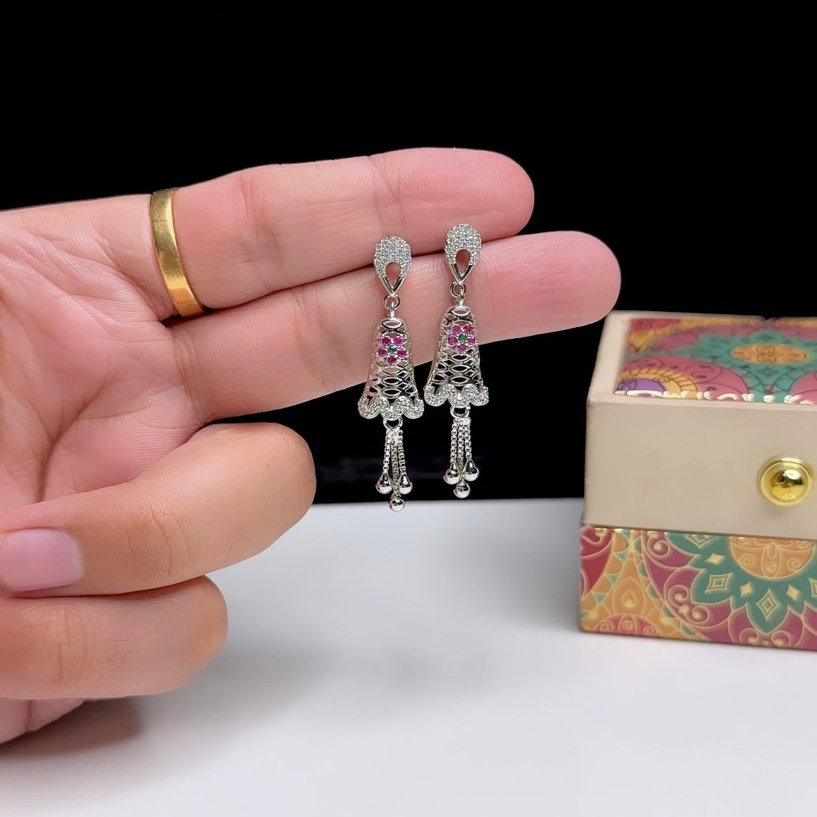 Silver Dangler Earrings