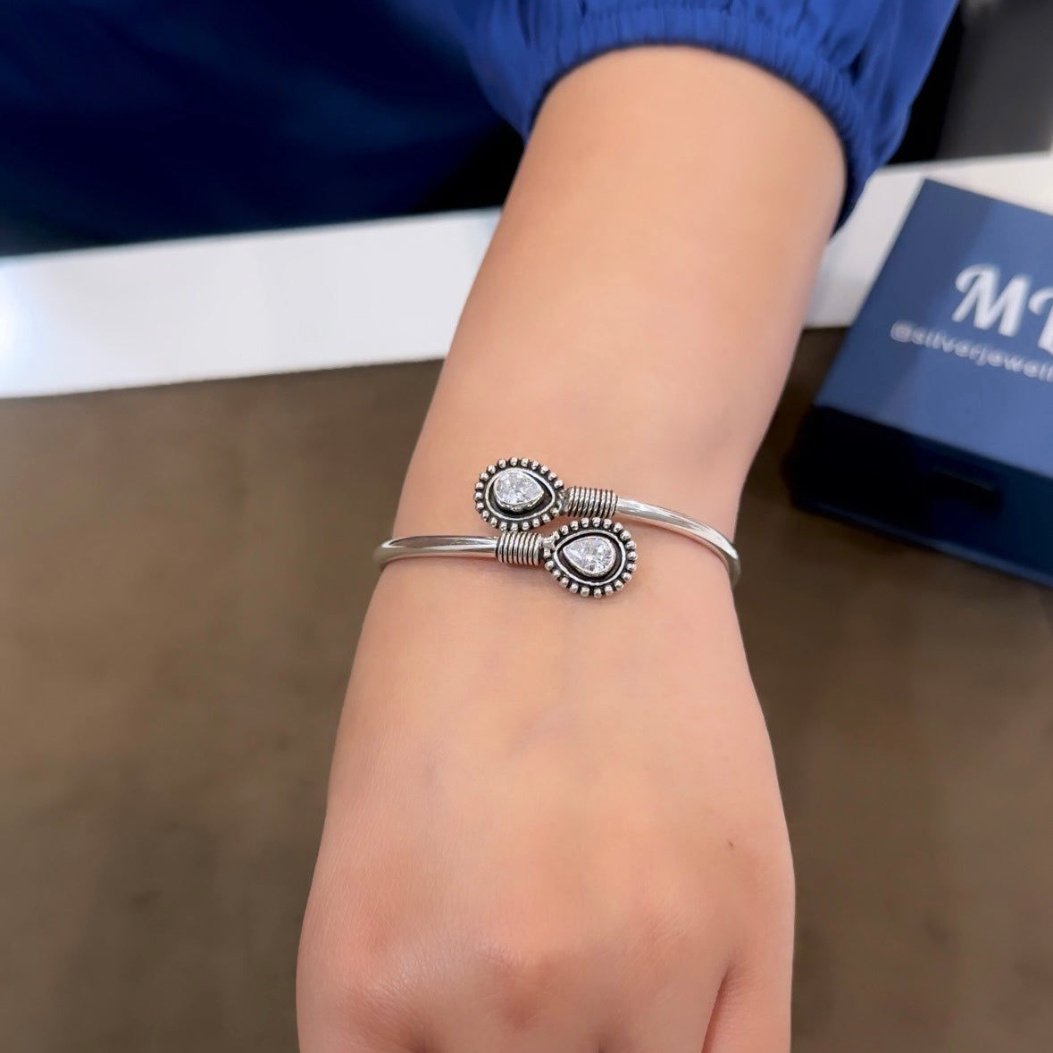Silver Antique Bangle