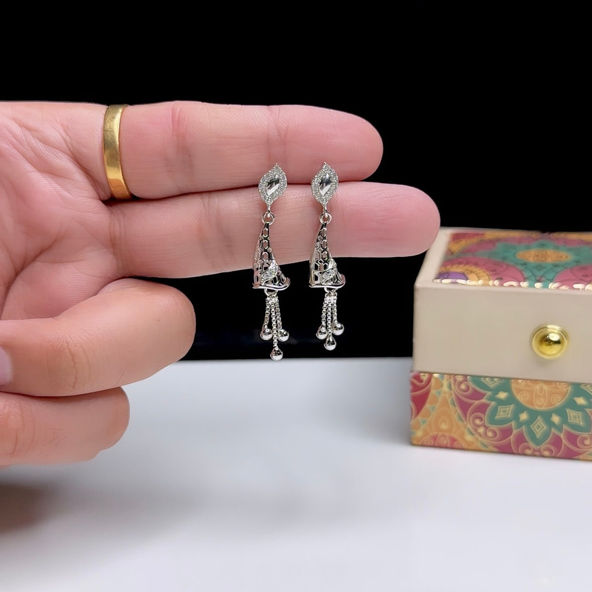 Silver Dangler Earrings