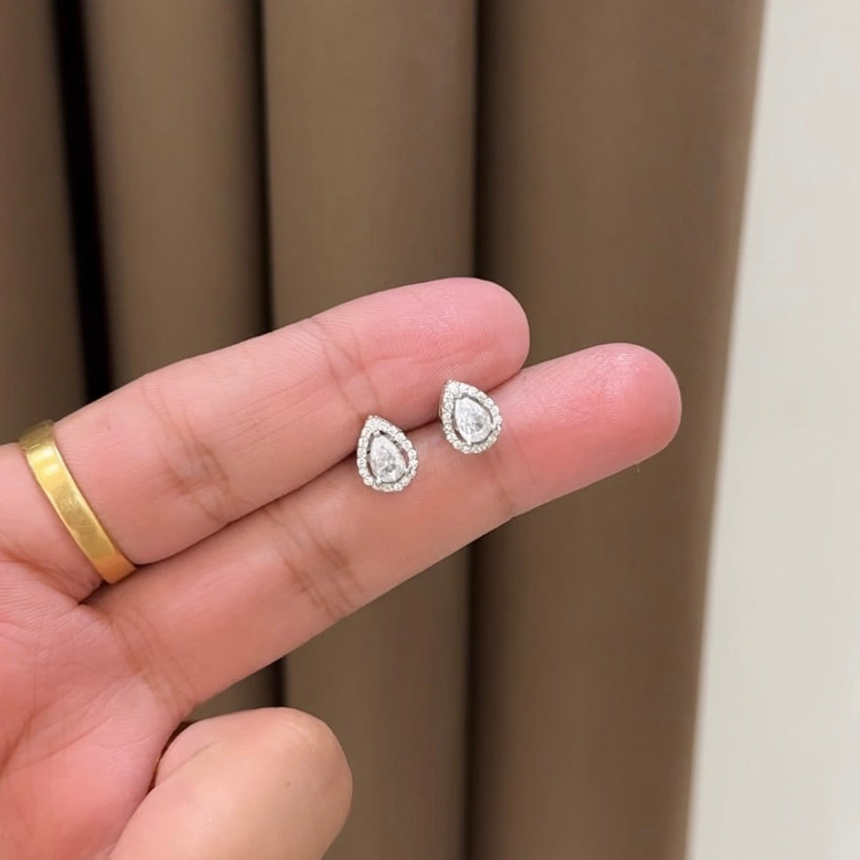 Drop Solitaire Earring Studs