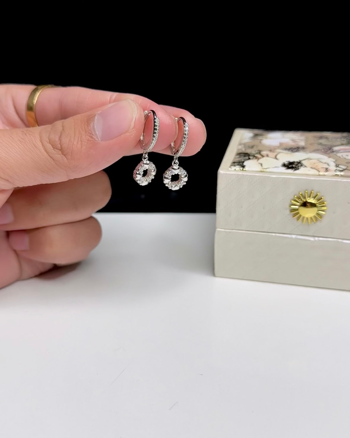 Hollow Round Hanging Bali Earrings