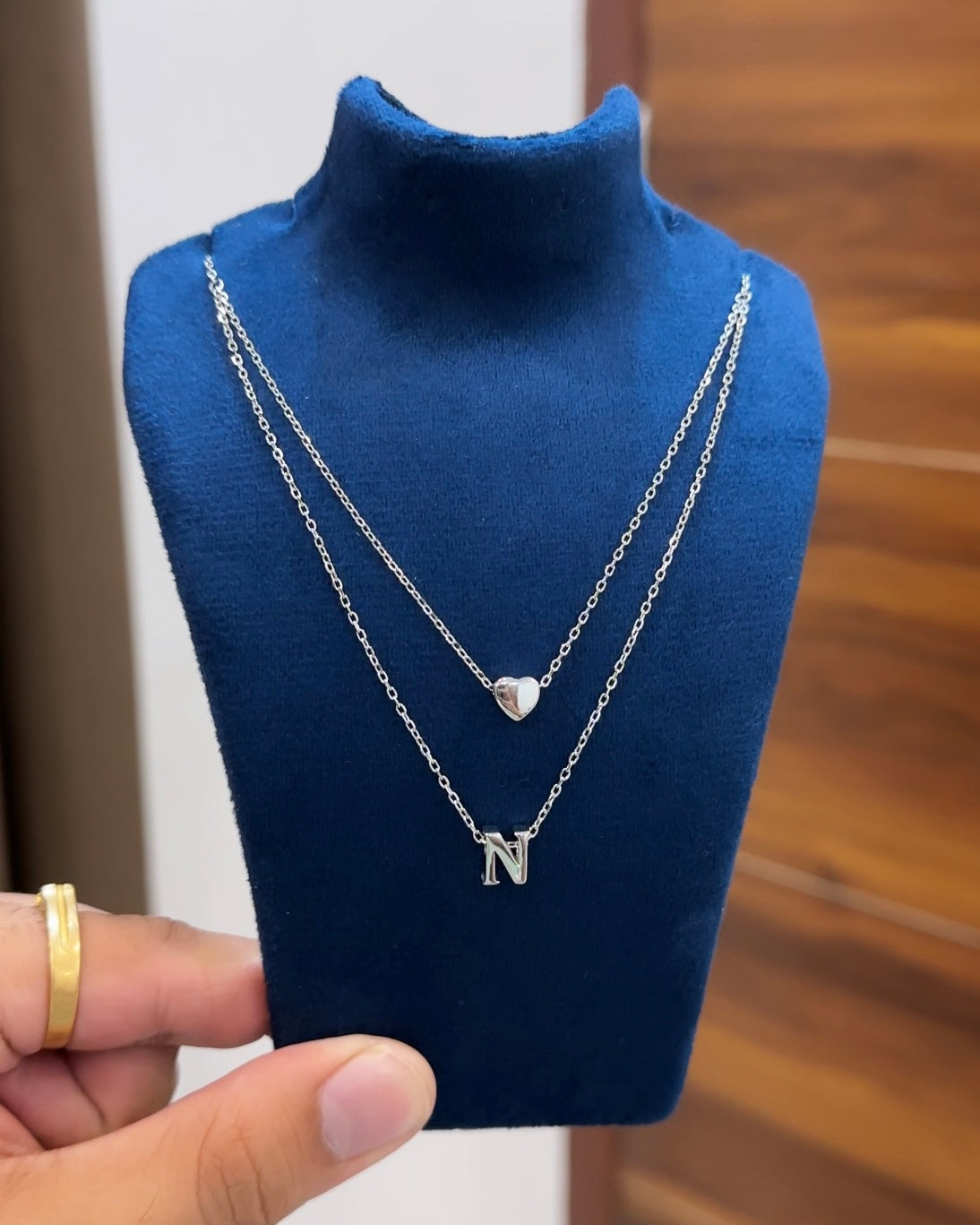 Layered Heart Alphabet Chain