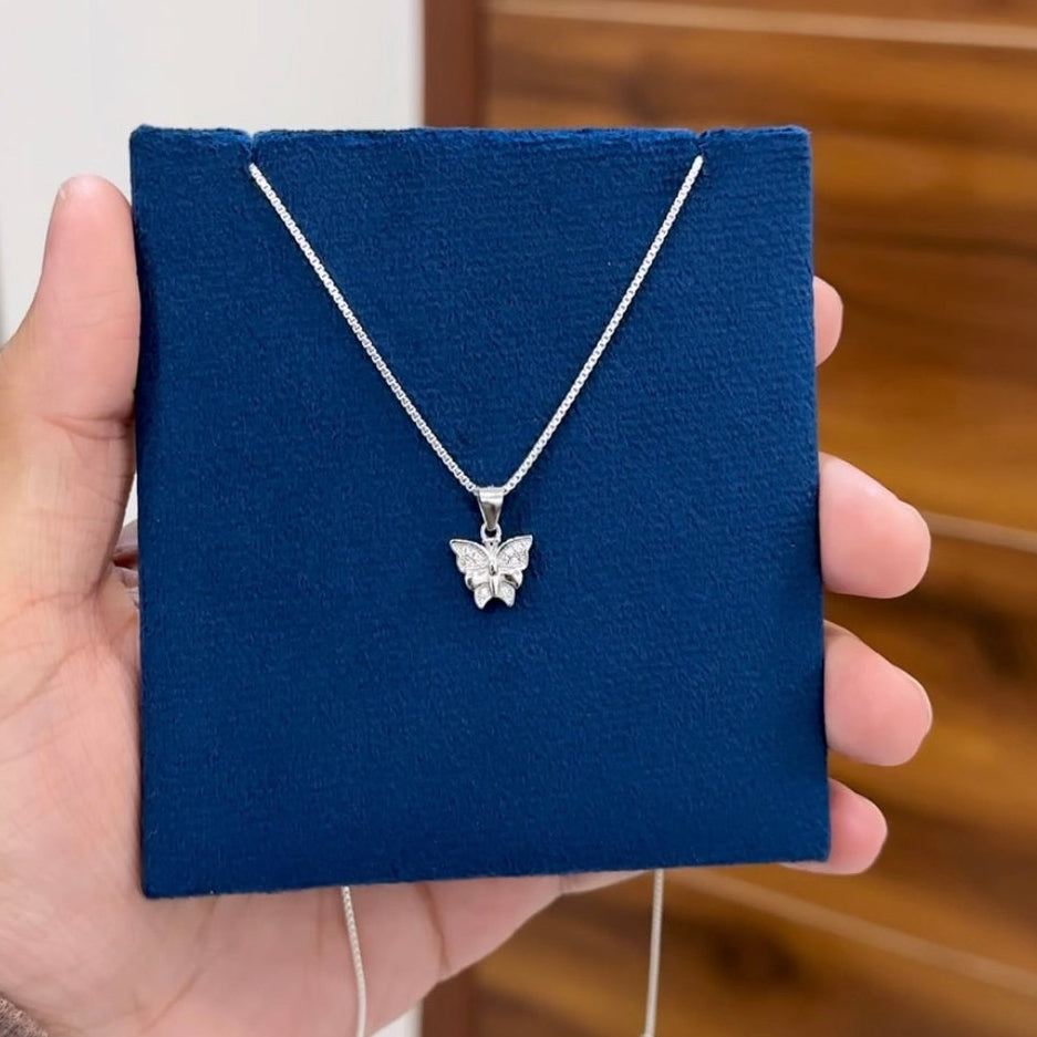Mini Butterfly Pendant + Chain