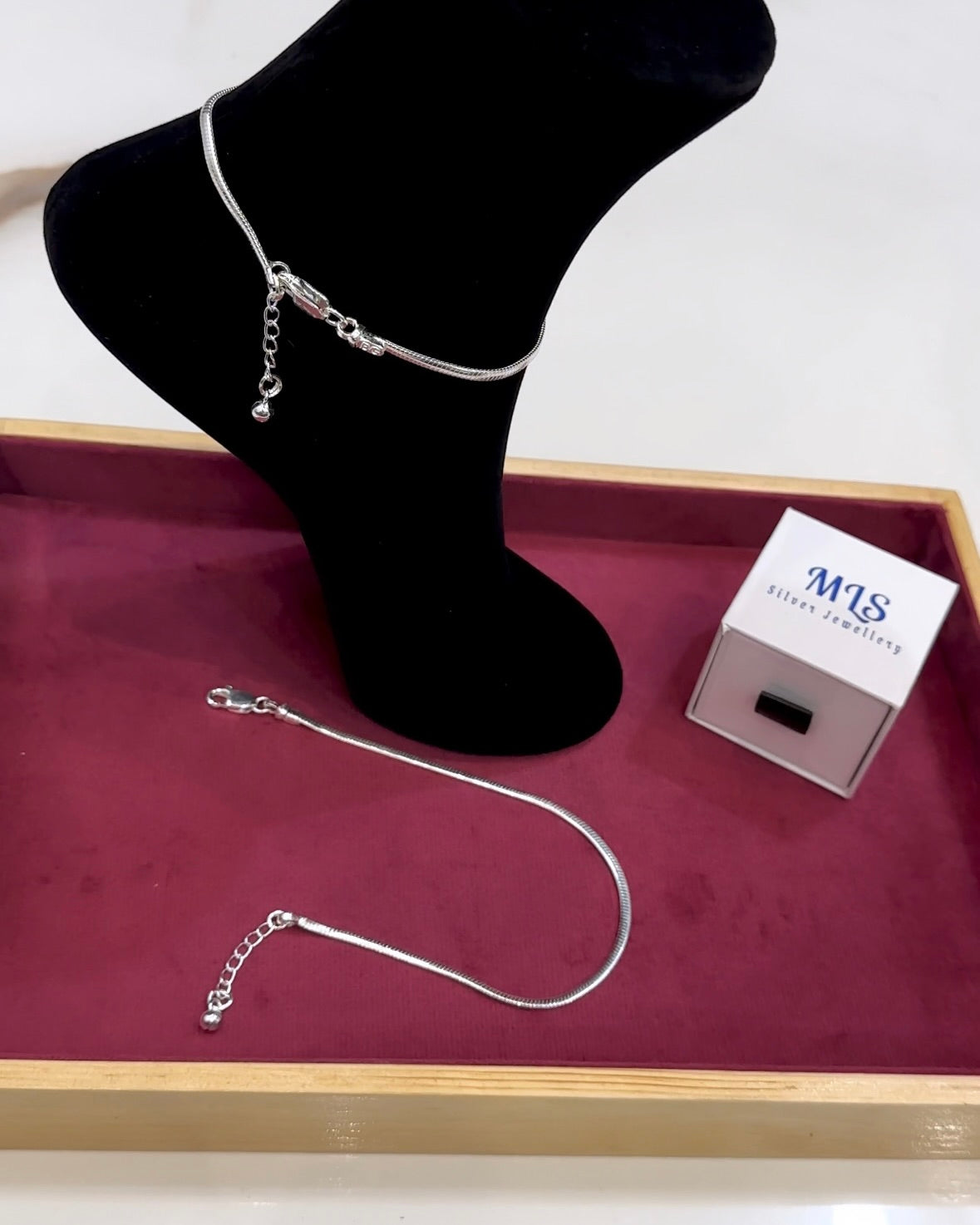 Charm Flat Snake Chain Anklets