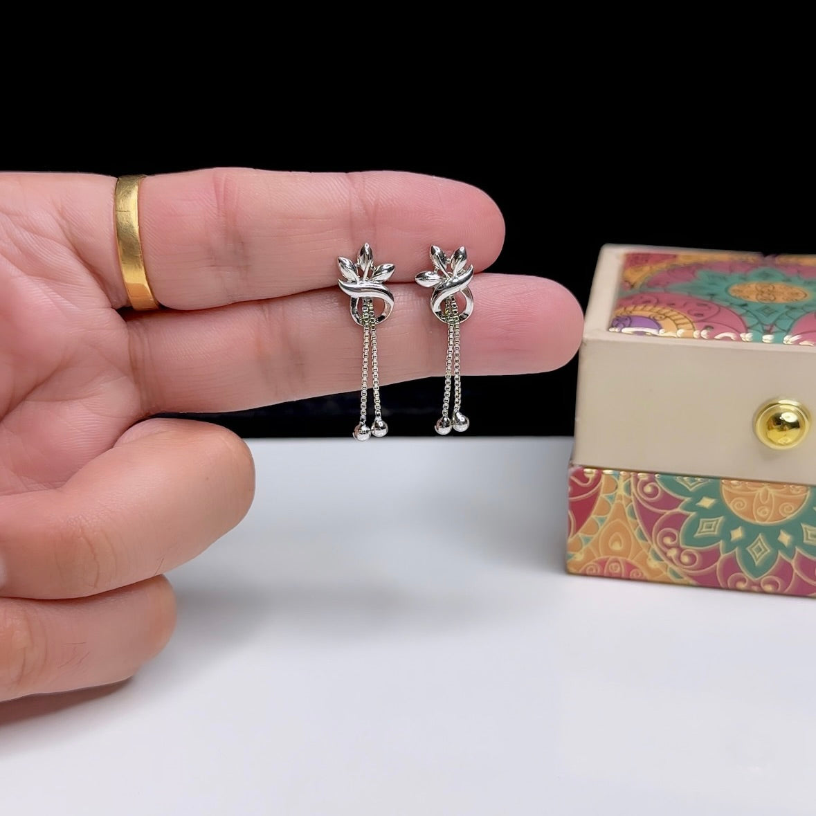 Silver Dangler Earrings