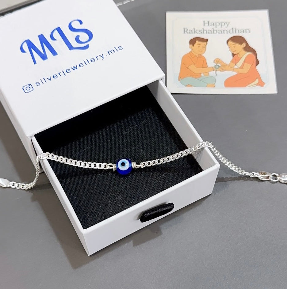Silver Evileye Rakhi