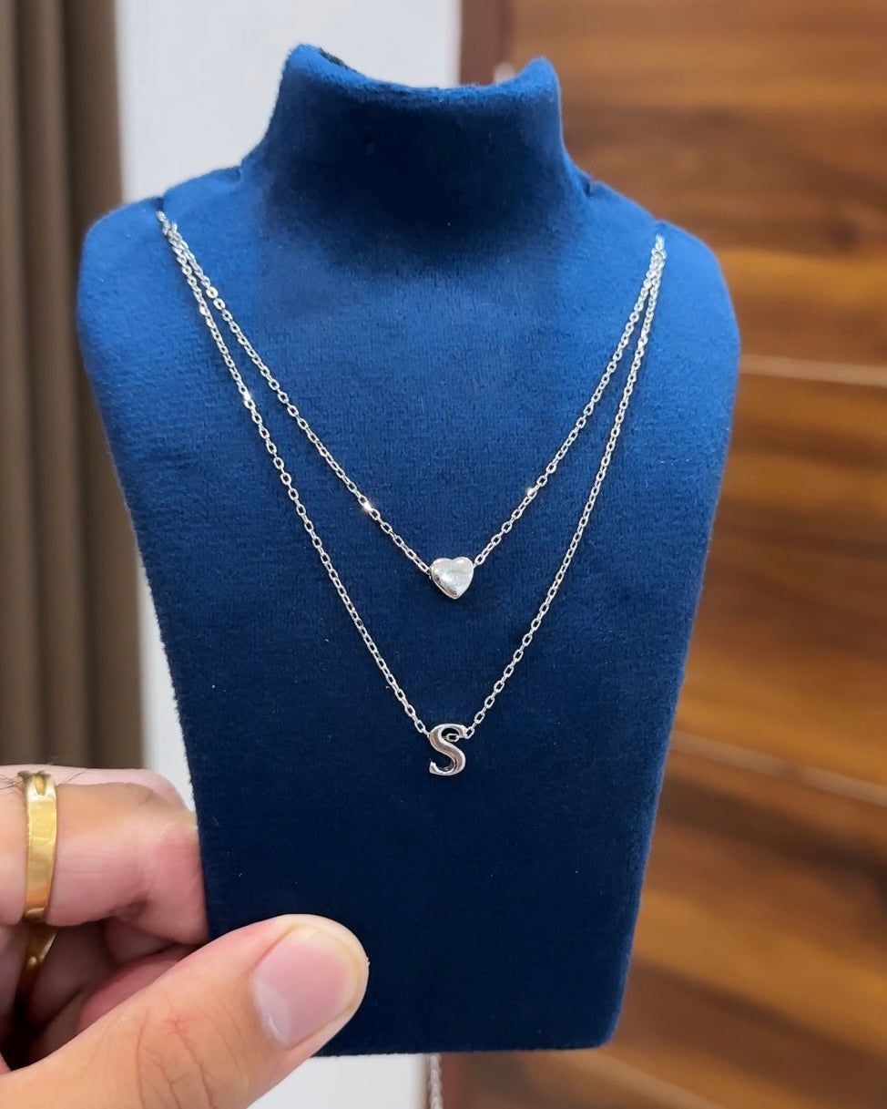 Layered Heart Alphabet Chain
