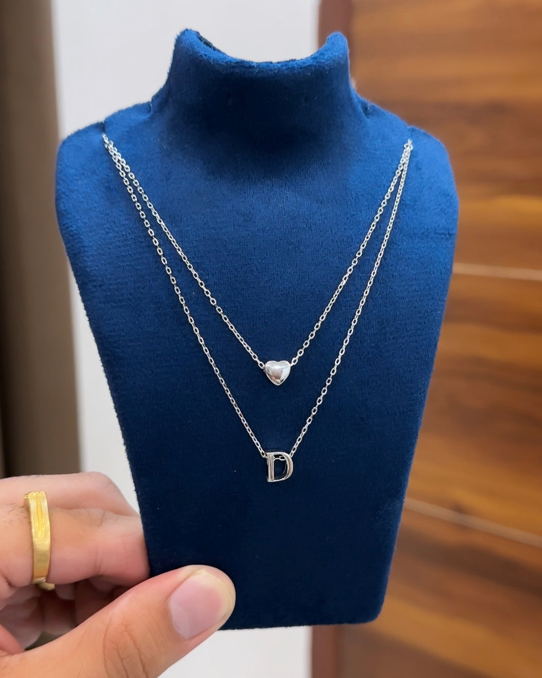 Layered Heart Alphabet Chain