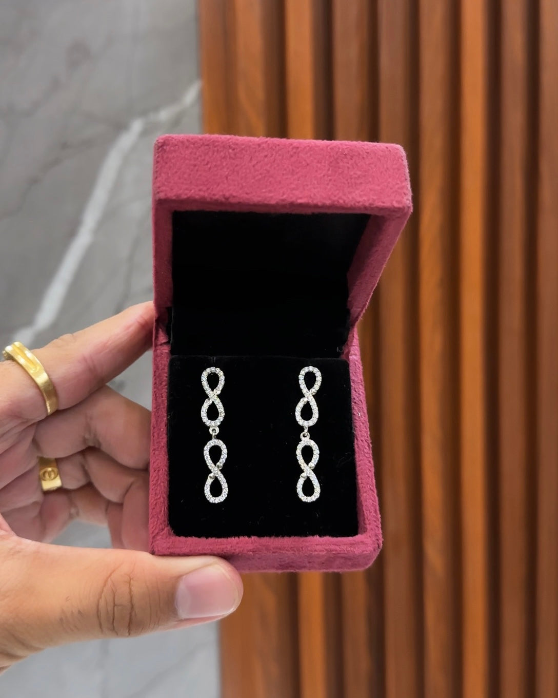 Double Infinity Dangler Earring