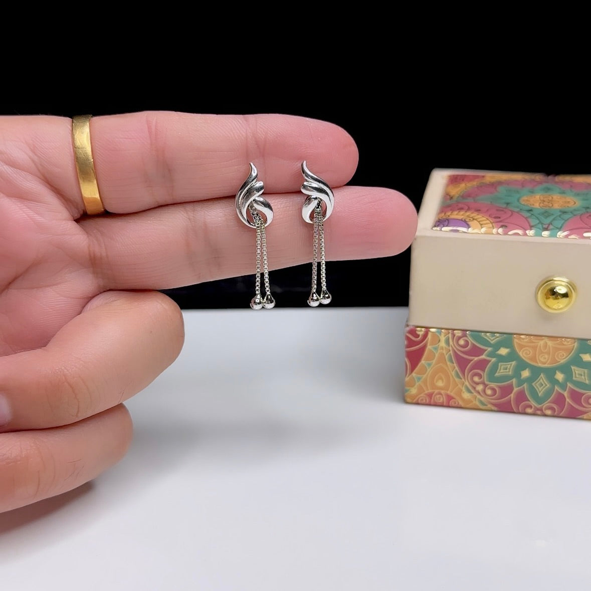 Silver Dangler Earrings