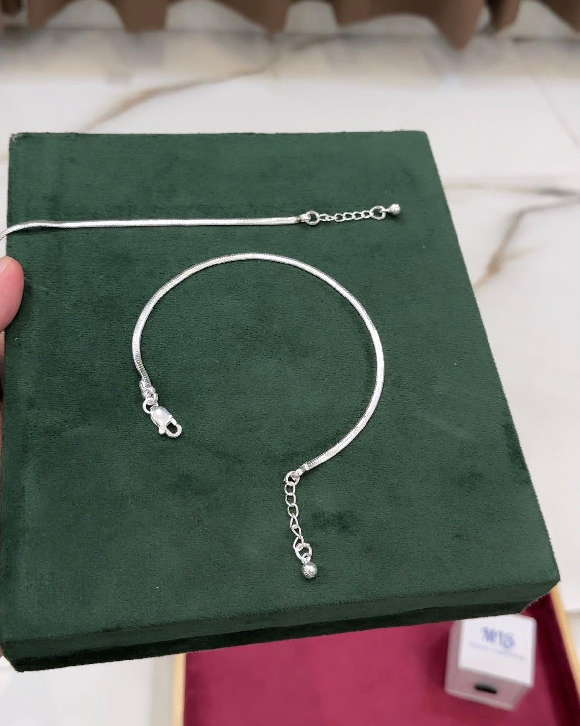 Charm Flat Snake Chain Anklets