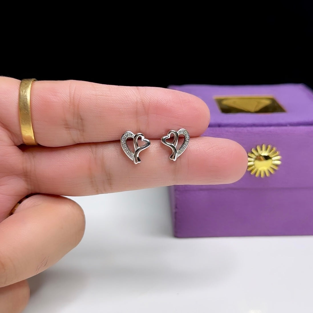 Heart in Heart Earrings
