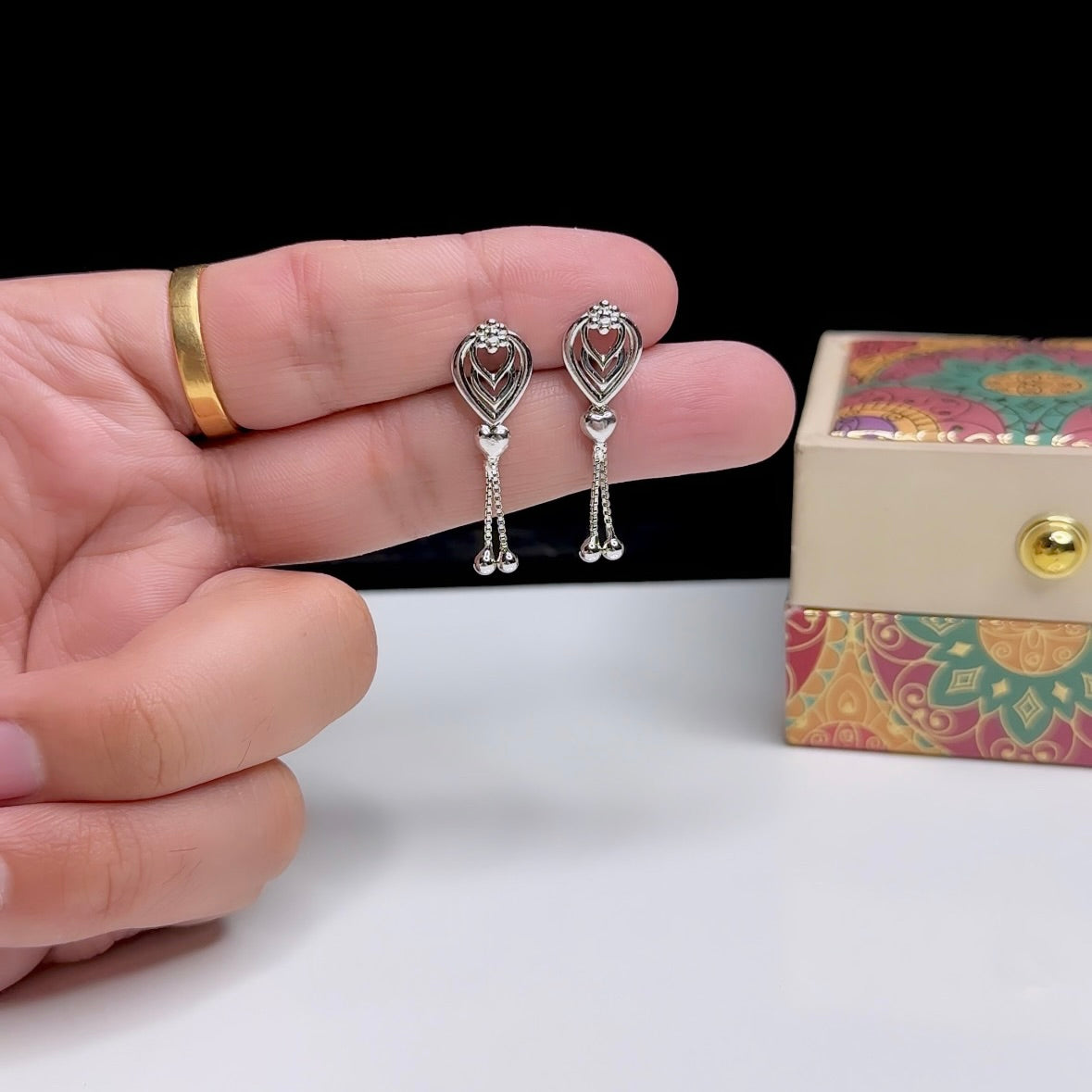 Silver Dangler Earrings