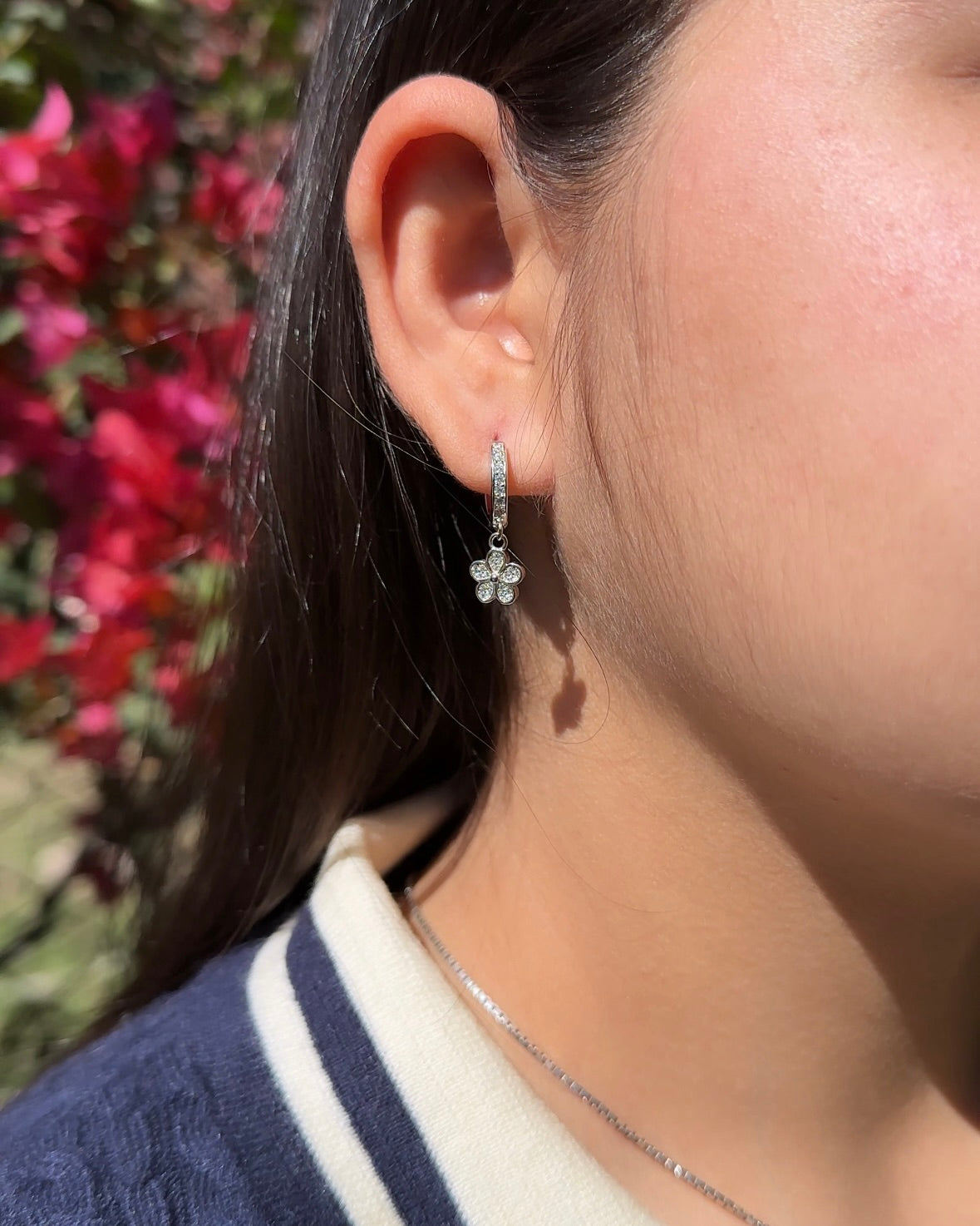 Flower Hanging Bali Earrings