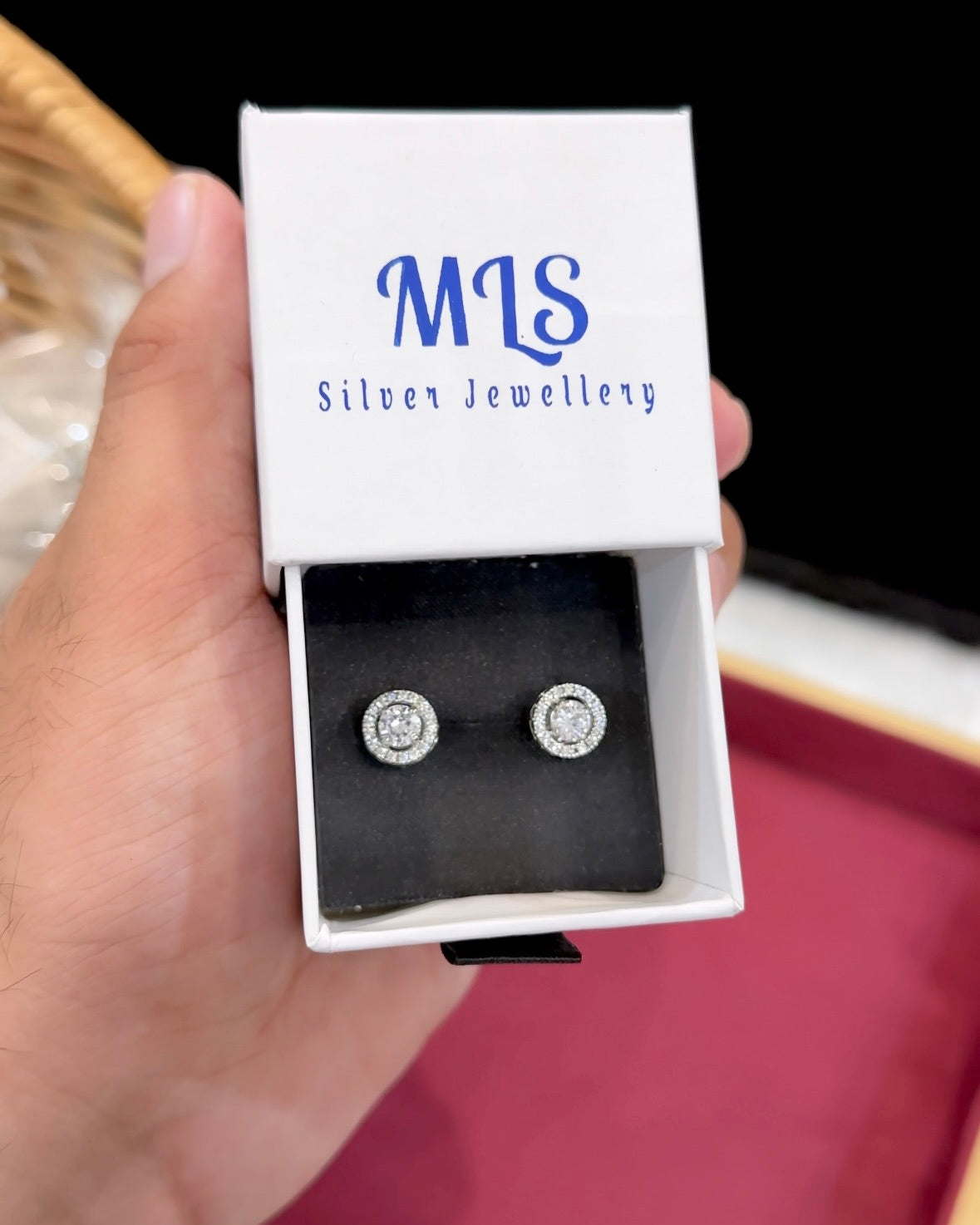 Round Solitaire Earring Studs