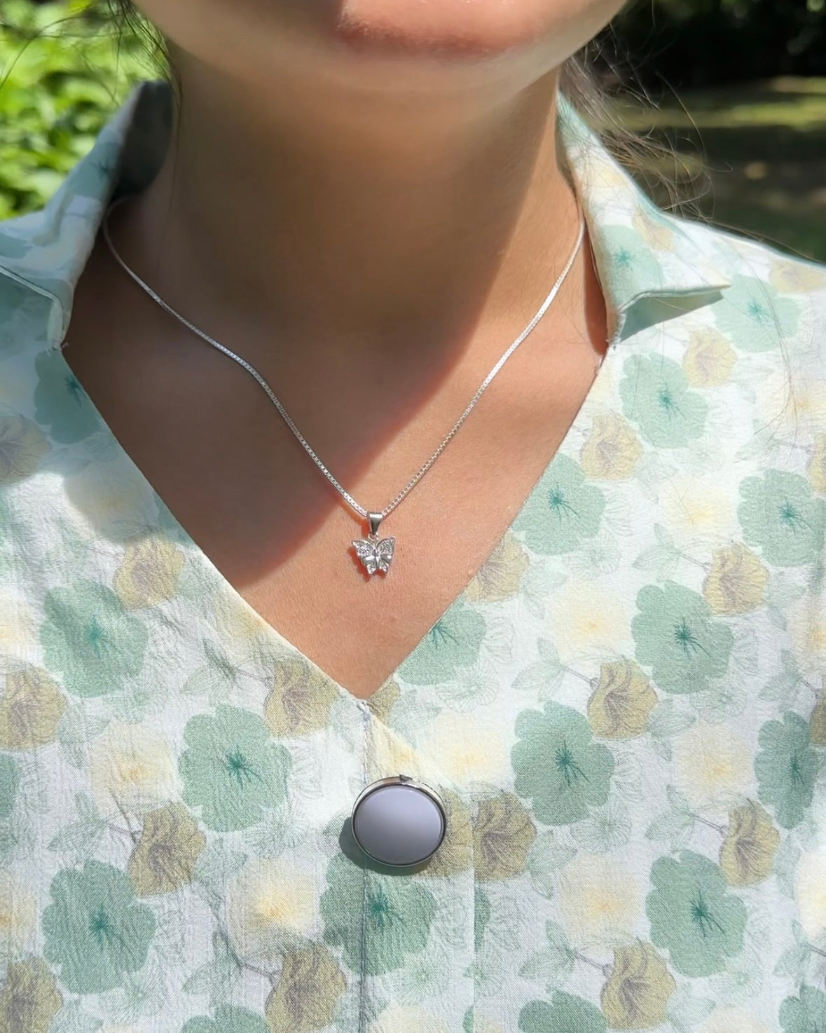 Mini Butterfly Pendant + Chain