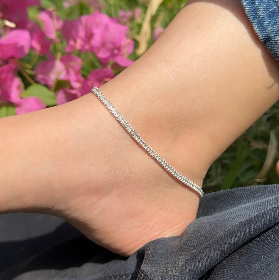 Double Box Chain Anklets