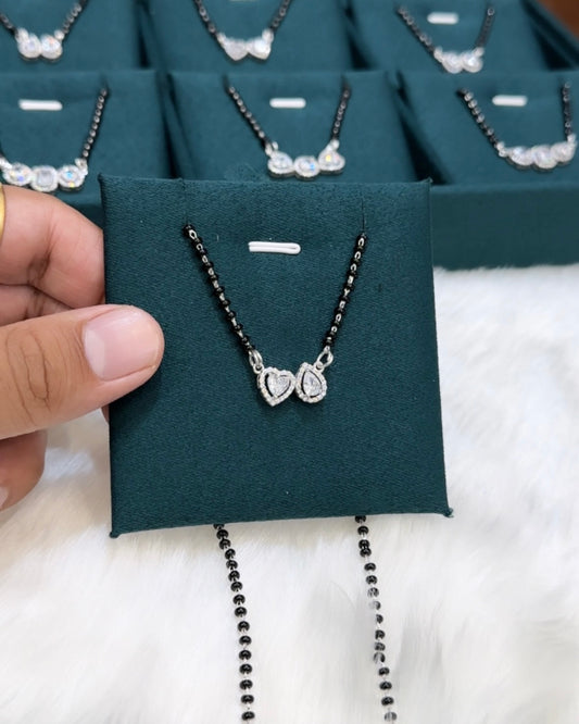 Silver Solitaire Mangalsutra