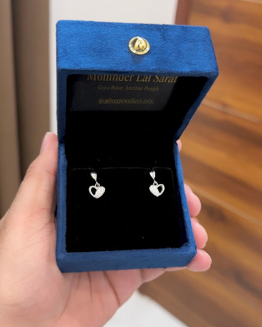 Half Heart Dangler Earring