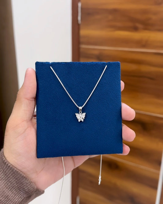 Mini Butterfly Pendant + Chain