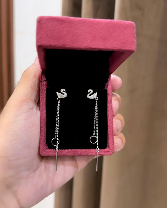 Swan Dangler Earring