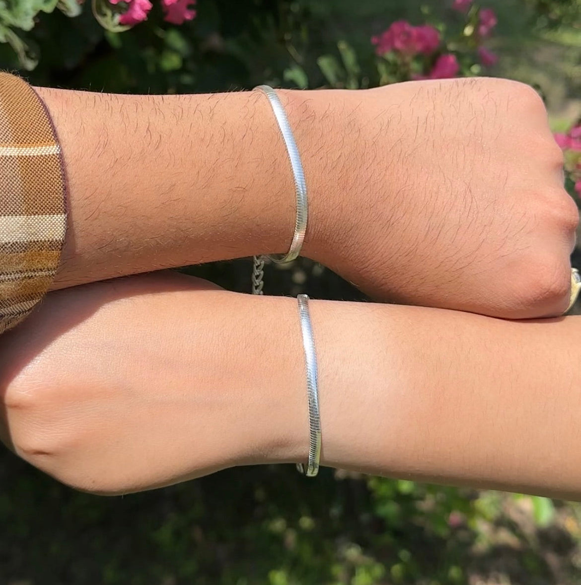 Couple Flat Snake Bracelet
