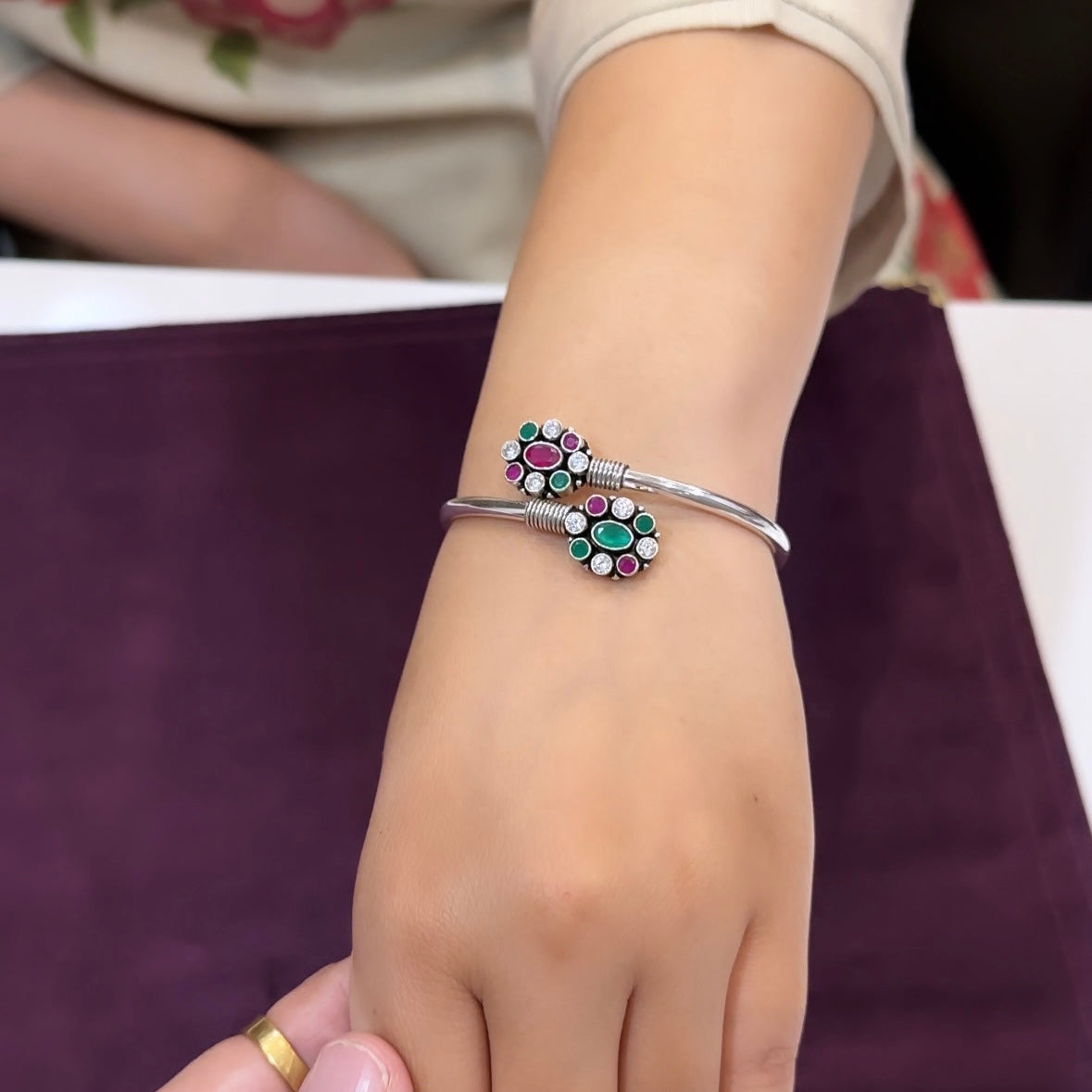 Silver Antique Bangle