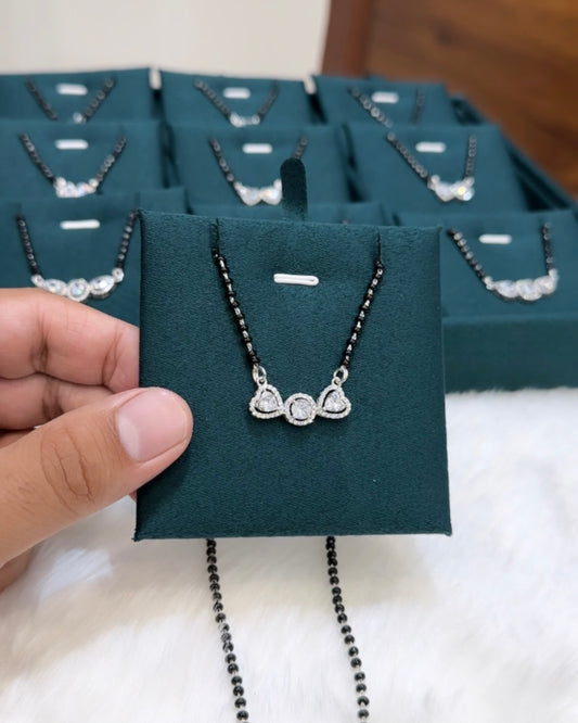 Silver Solitaire Mangalsutra