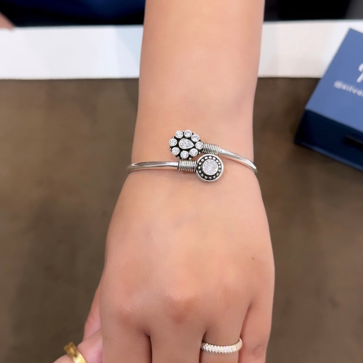 Silver Antique Bangle