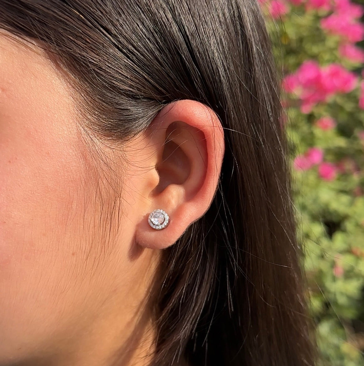 Round Solitaire Earring Studs