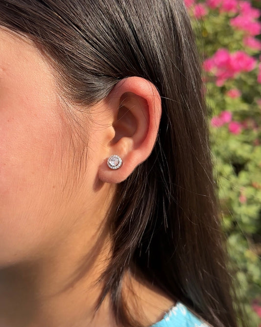 Round Solitaire Earring Studs