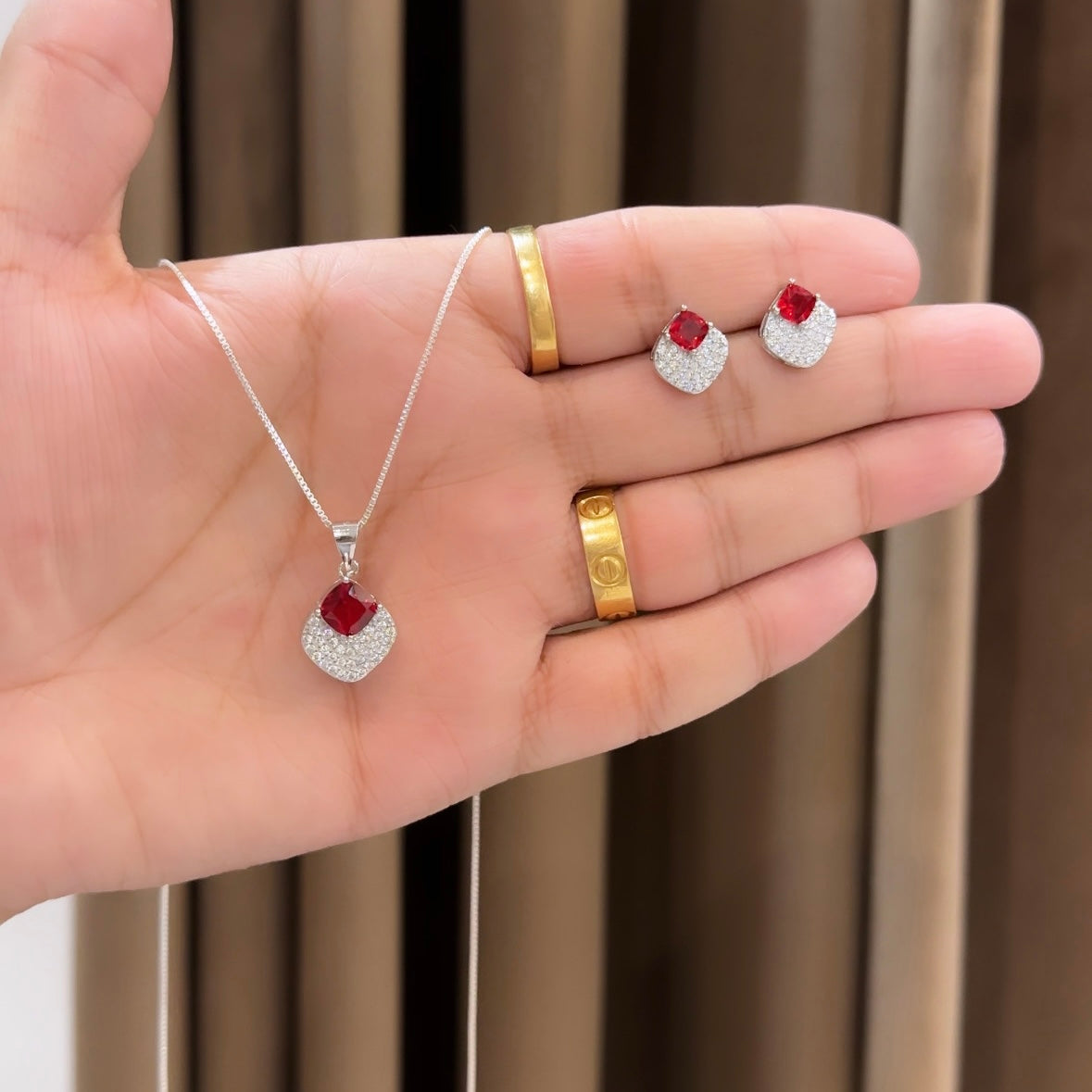 Silver Pendant set