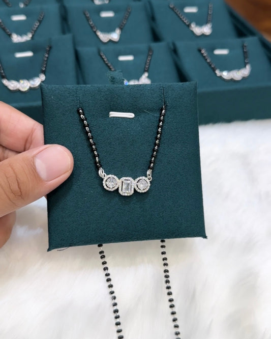 Silver Solitaire Mangalsutra