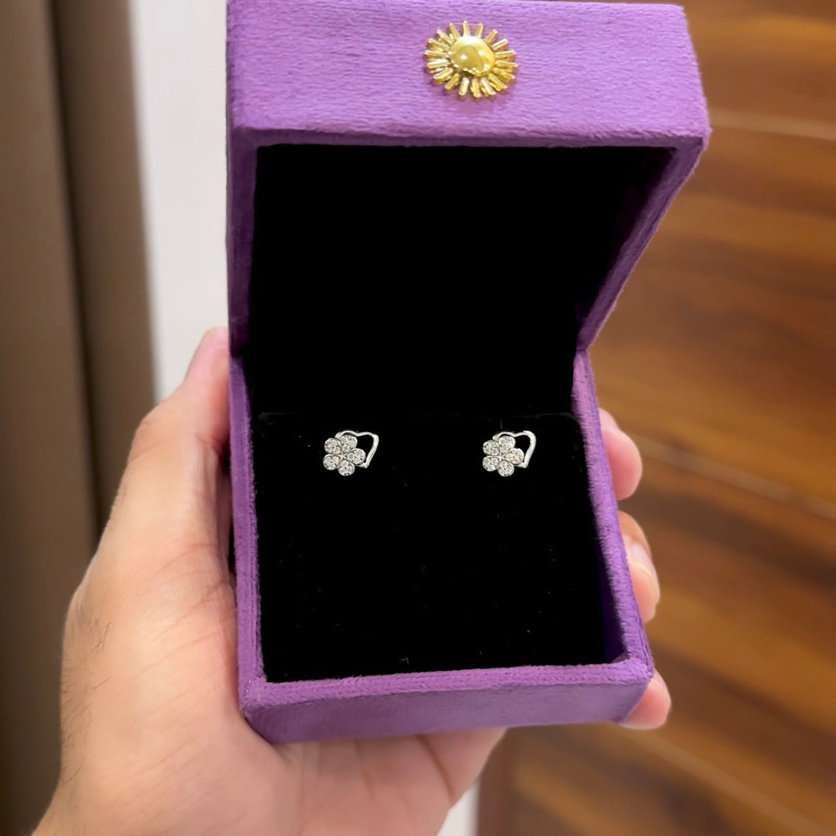 Heart n Flower Earrings