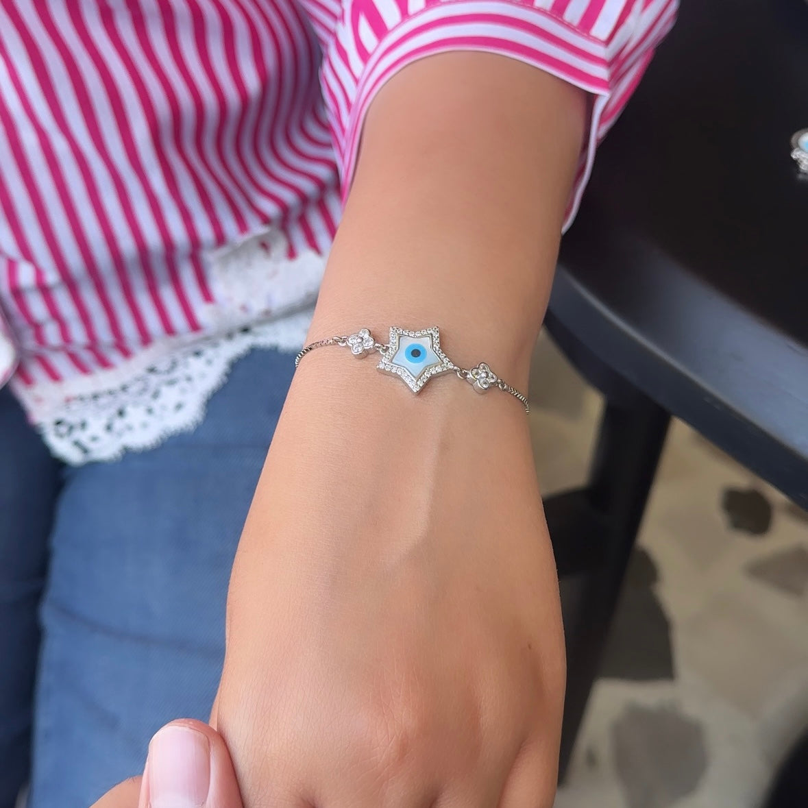 Silver Evileye Bracelet