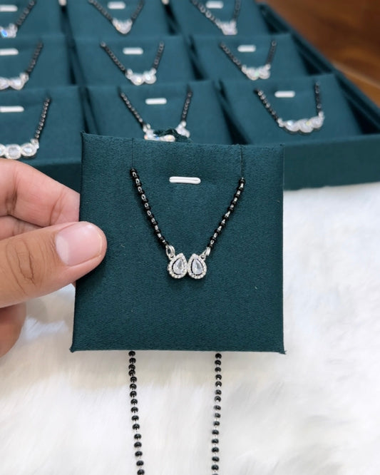 Silver Solitaire Mangalsutra