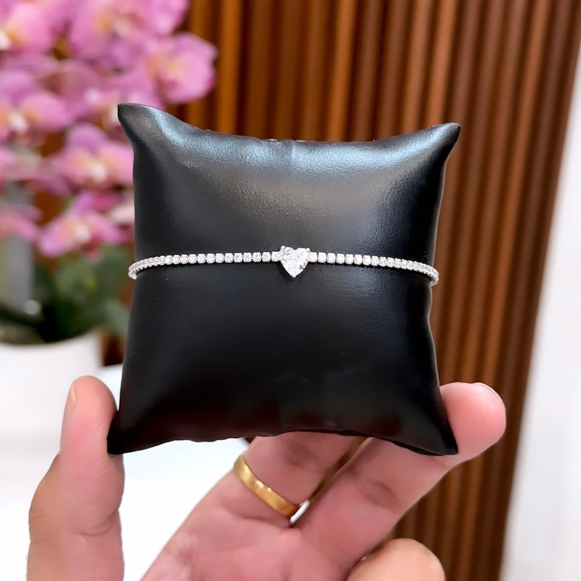 Heart Solitaire Bracelet