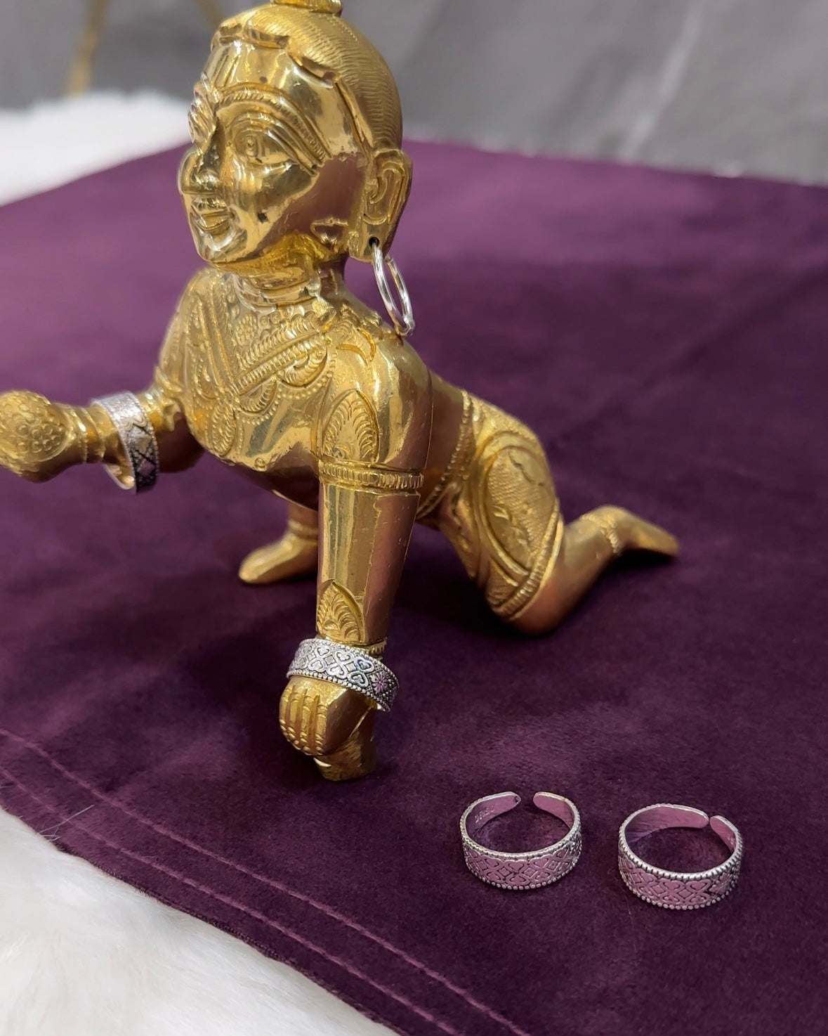 Laddu Gopal Silver Kade (Oxidised)