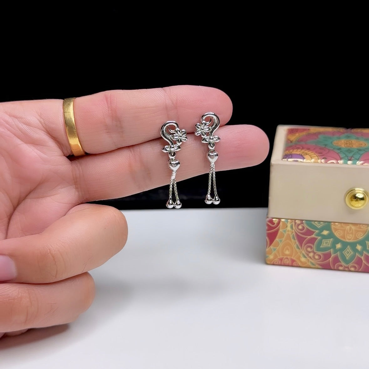 Silver Dangler Earrings