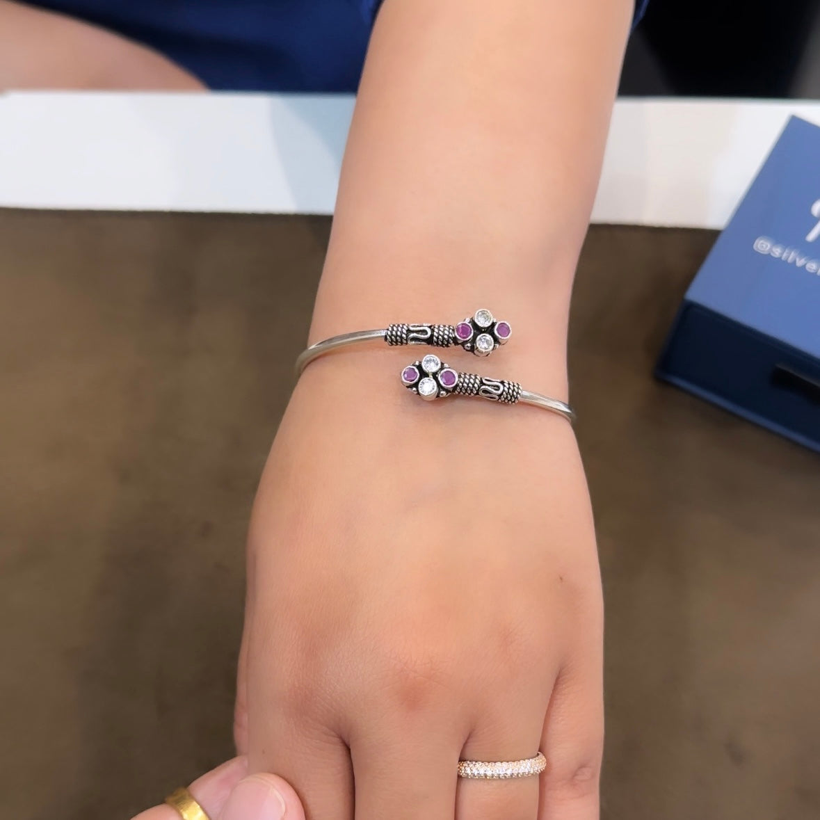 Silver Antique Bangle