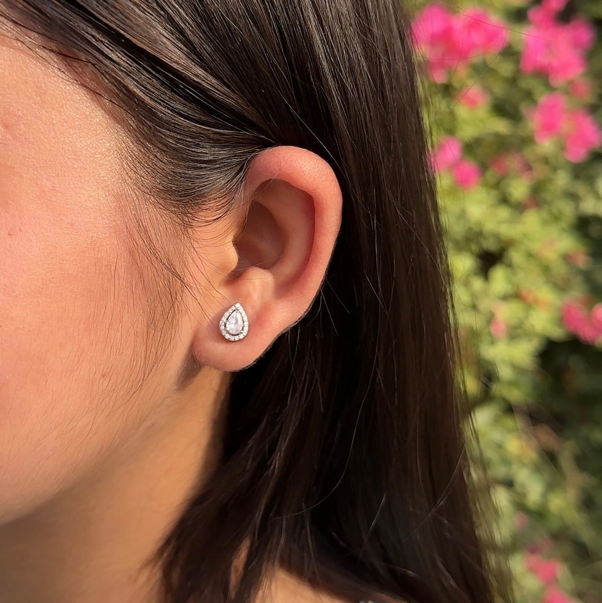 Drop Solitaire Earring Studs