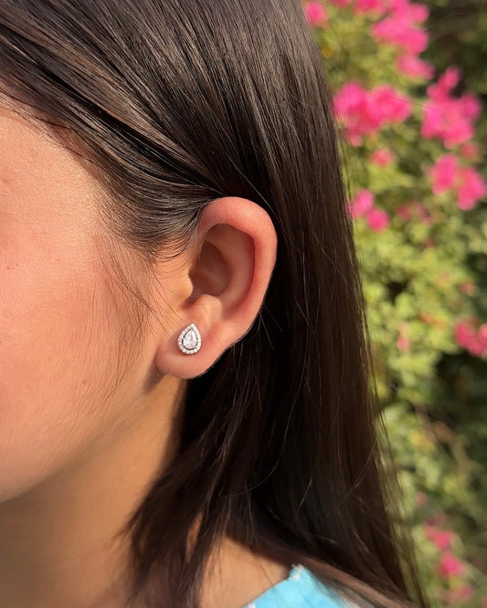 Drop Solitaire Earring Studs