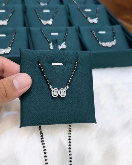 Silver Solitaire Mangalsutra