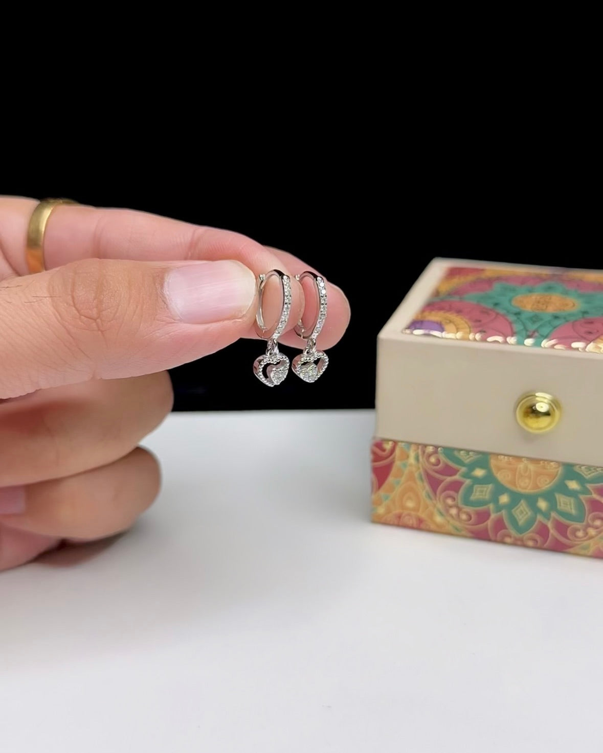 Little Hearts Mini Hanging Bali Earrings