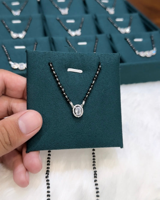 Oval Solitaire Mangalsutra