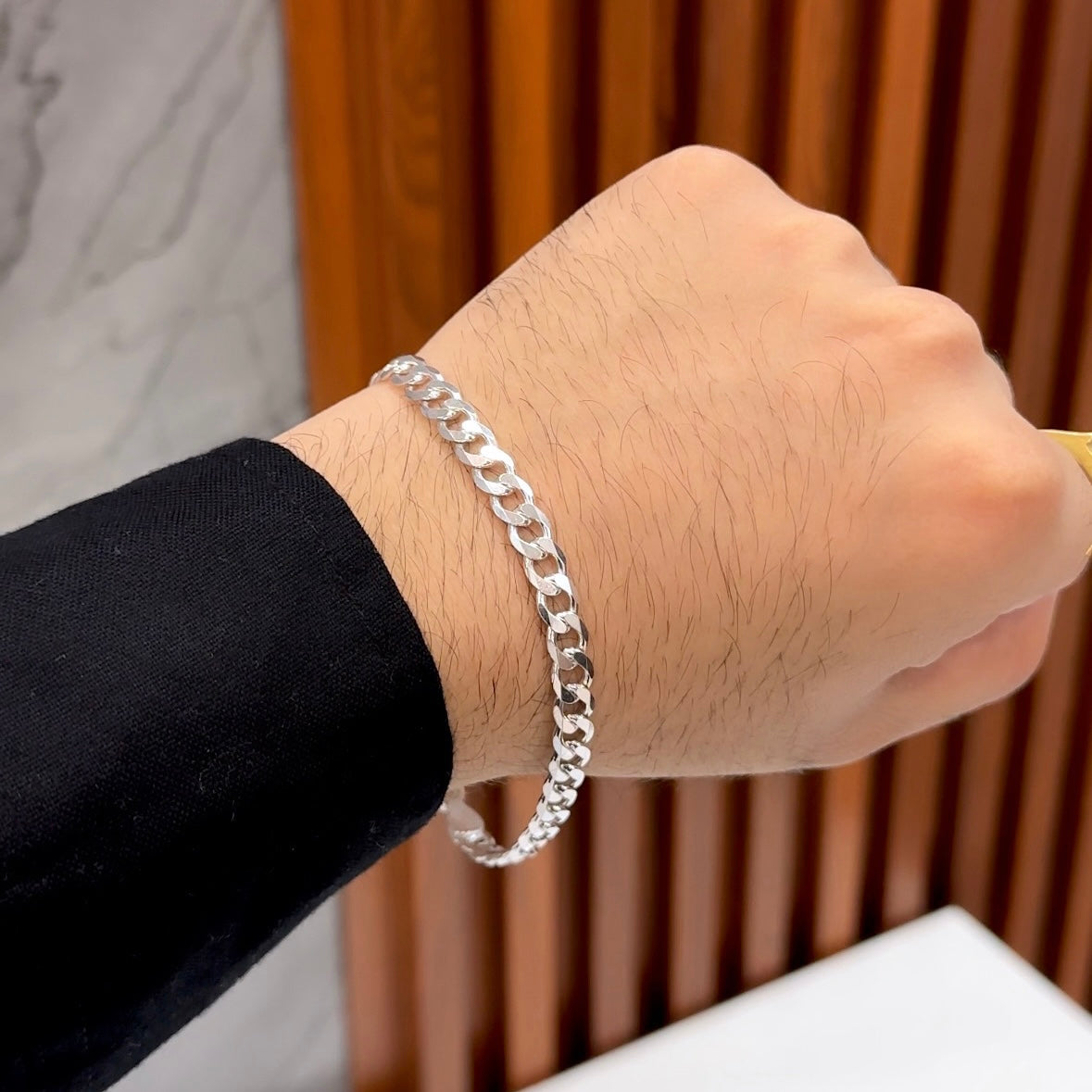 925 Silver Cuban Bracelet