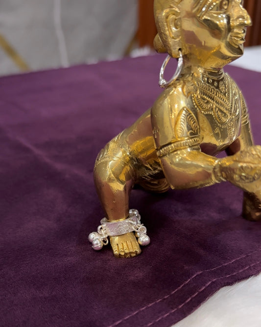 Laddu Gopal Silver Ghungroo Payal/Kade