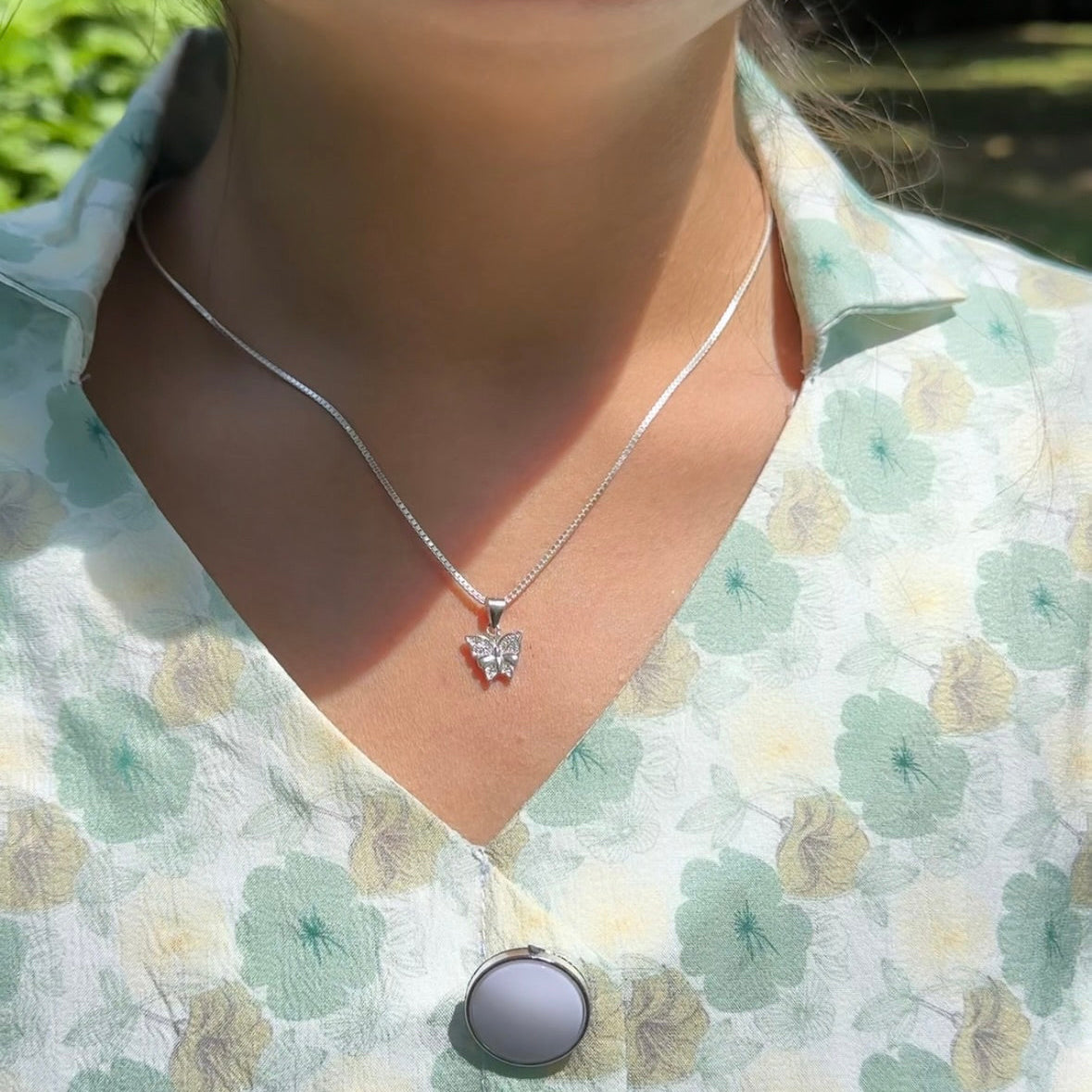 Mini Butterfly Pendant + Chain